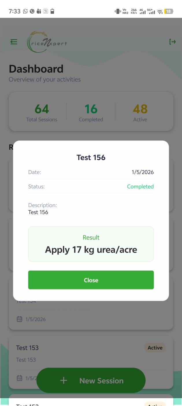 RiceNXpert app screenshot